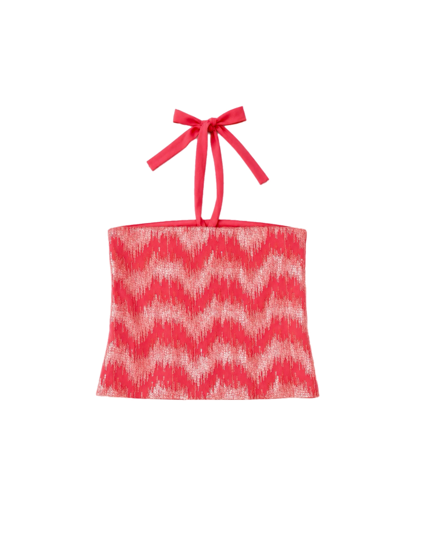 Top halter lentejuelas