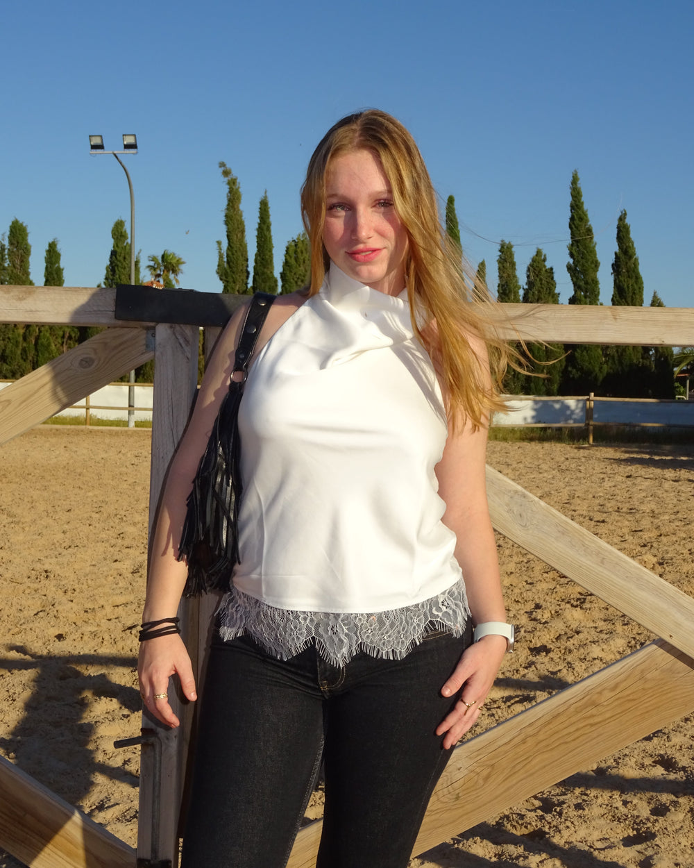 TOP HALTER SATINADO