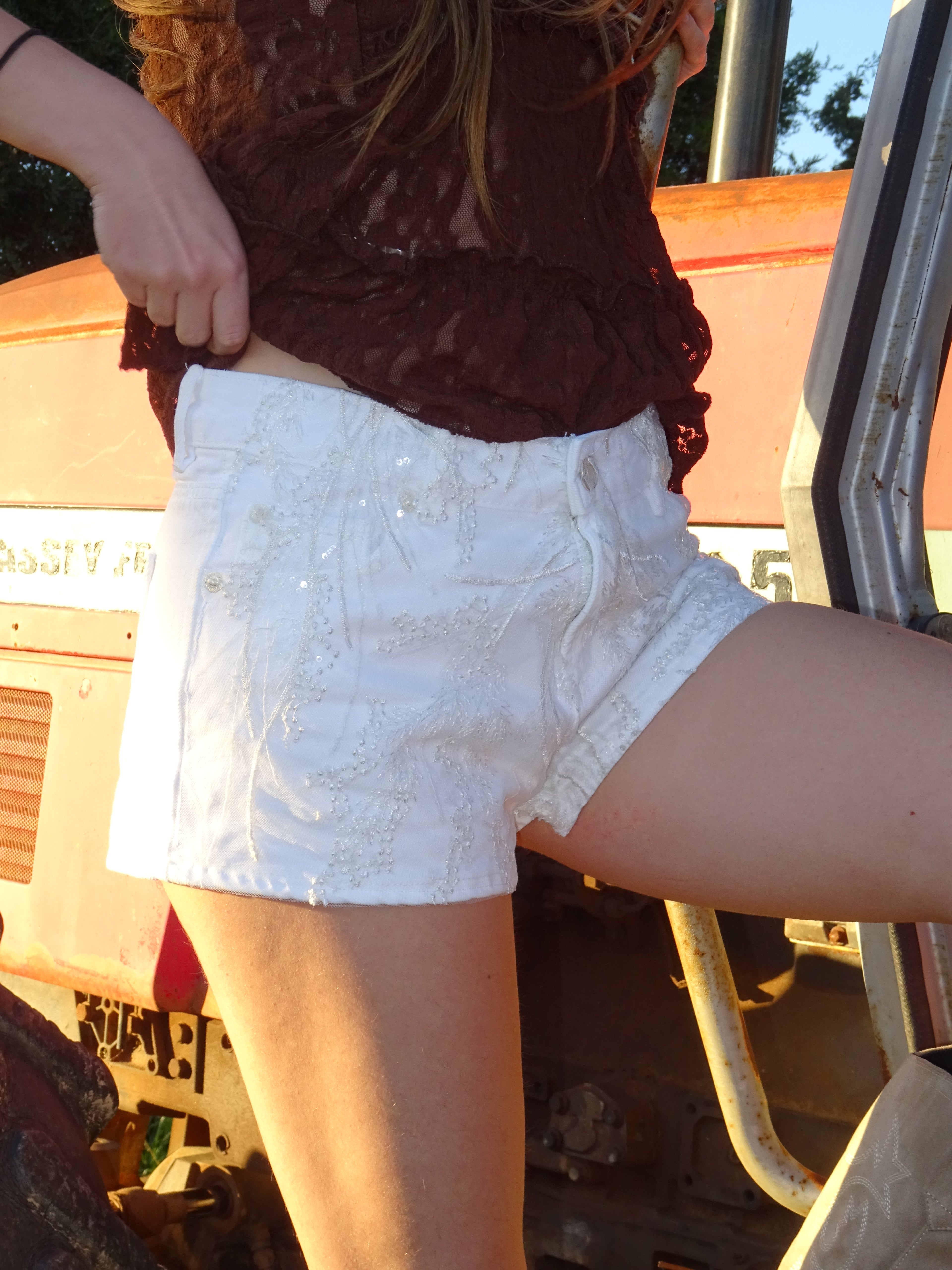 Sequin Lace Shorts