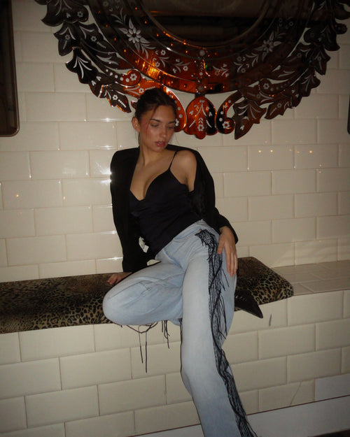 Midnight Fringe Denim